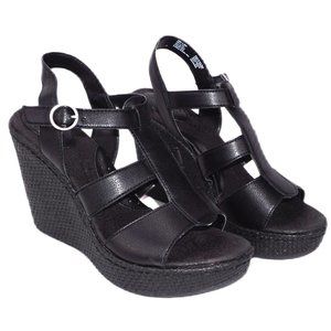 SONOMA Stacie Womens Size: 9 Black Platform Wedge Sandals Heels Brand New NIB